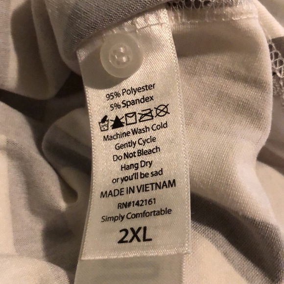 LULAROE Valentina pink pastel colors Vertical Stripes top plus size 2x xxl - Picture 2 of 4